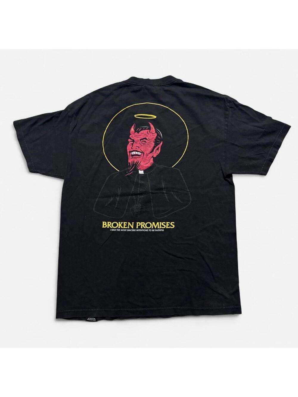 Broken Promises Co. Men's Black and Multi Tshirt